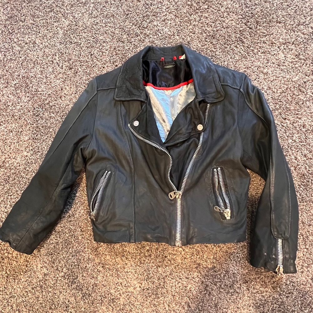Dumo Women’s Leather Moto Jacket